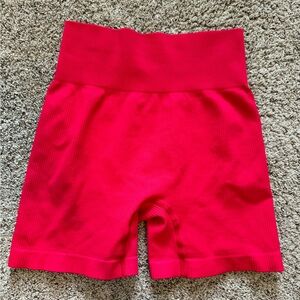 Red biker shorts